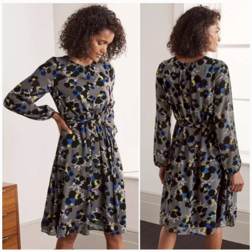Boden Dorothy Long Sleeve Midi Dress Size 12L